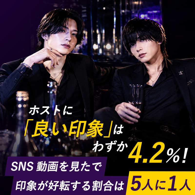 ホストに「良い印象」はわずか4.2％。それでも“SNS動画を見た人”の5人に1人は印象が好転【全国503人調査】